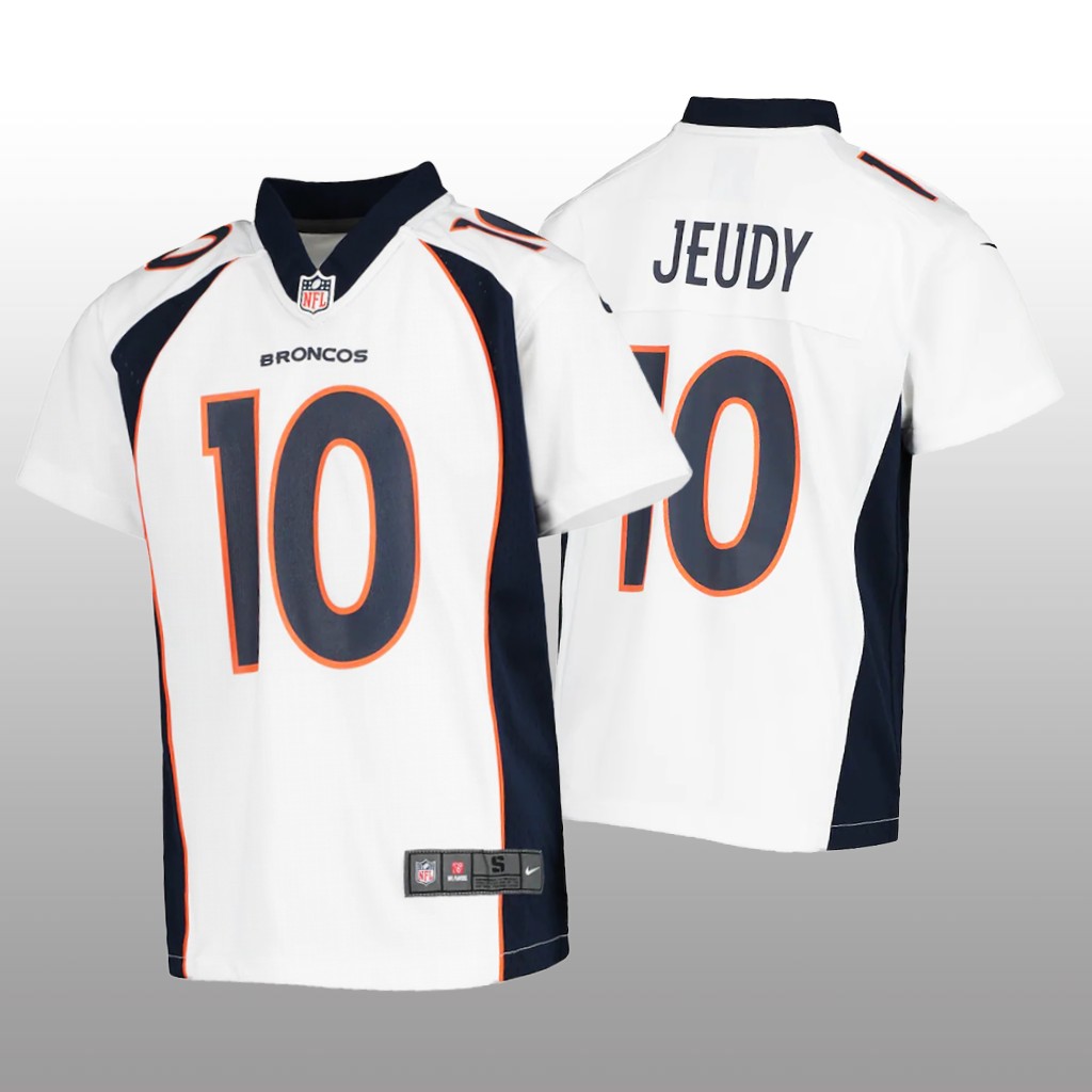 Denver Broncos Jerry Jeudy White Jersey Game - Youth