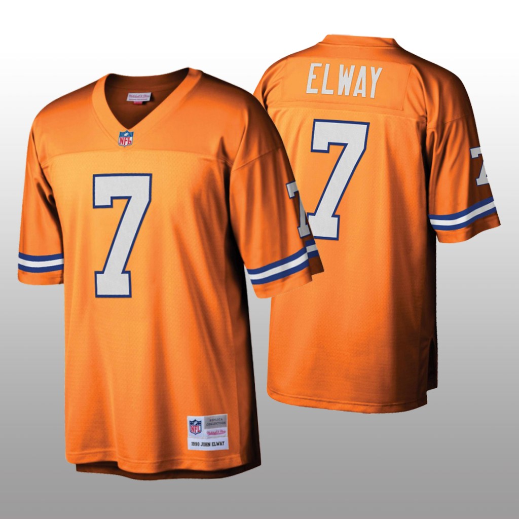 Denver Broncos John Elway Mitchell & Ness Orange Legacy Jersey - Men's