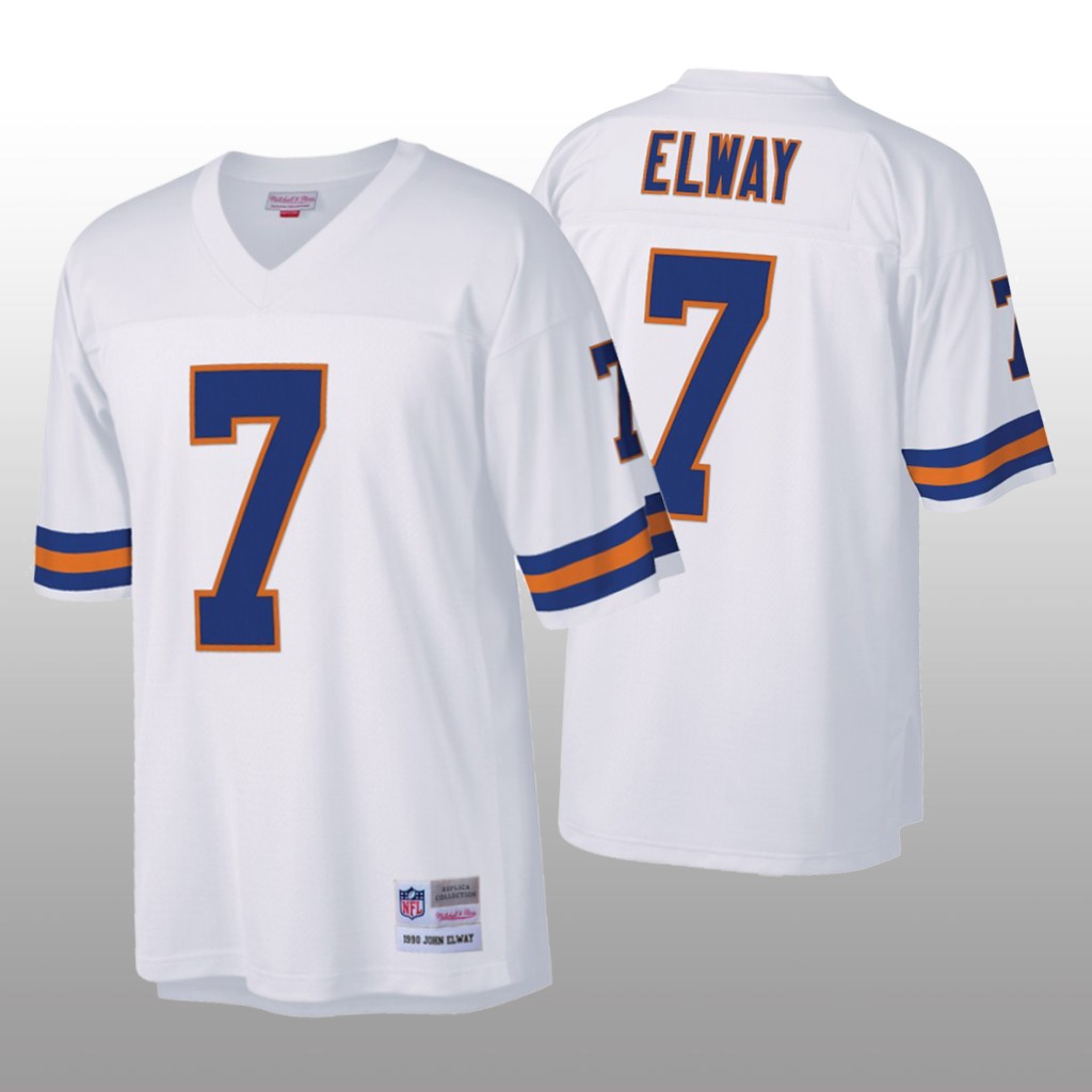 Denver Broncos John Elway Mitchell & Ness White Legacy Jersey - Men's