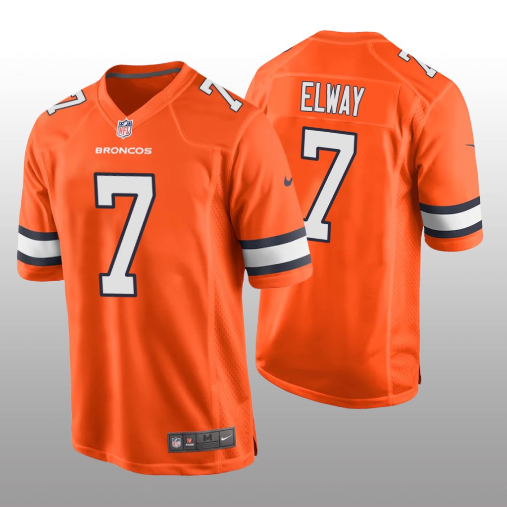 Denver Broncos John Elway Orange Jersey Alternate Game - Men's