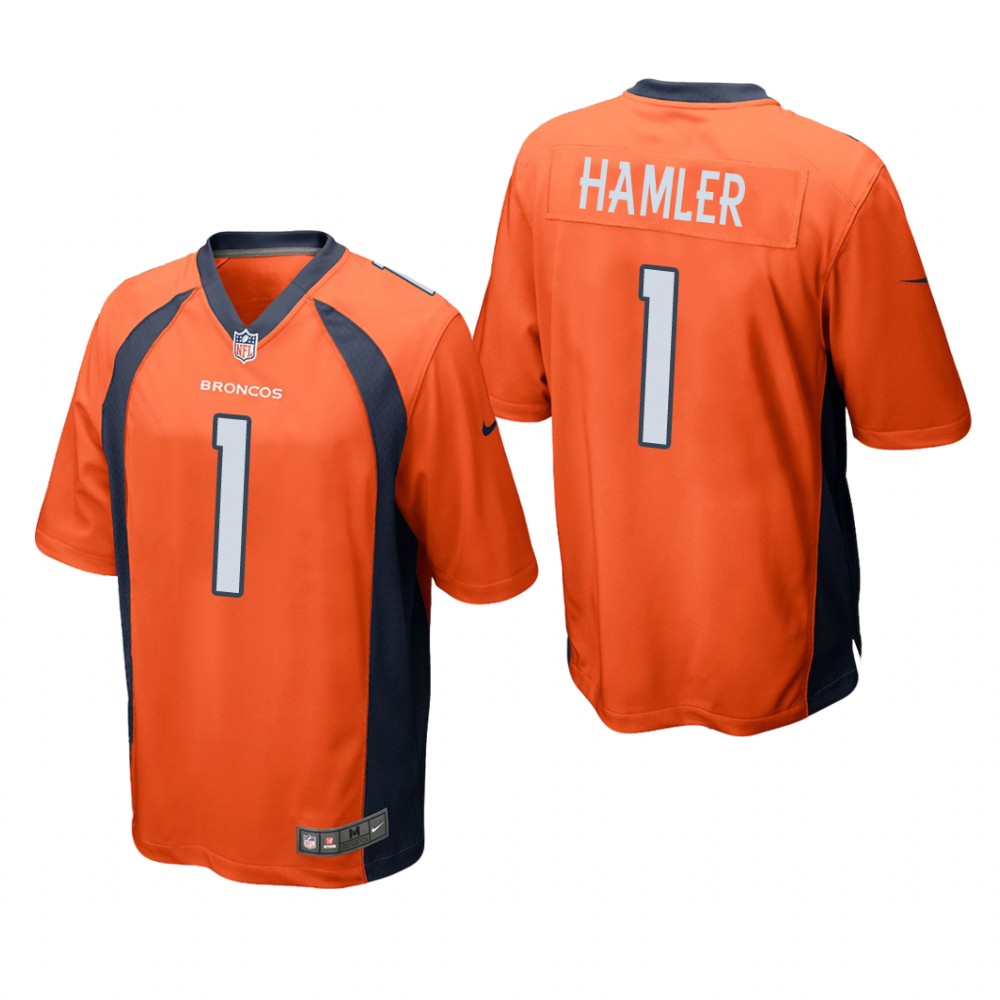 Denver Broncos K.J. Hamler Orange Jersey Game - Men's