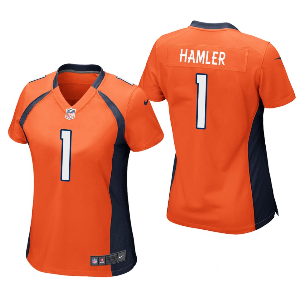 Denver Broncos K.J. Hamler Orange Jersey Game - Women's