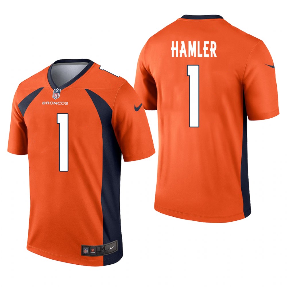 Denver Broncos K.J. Hamler Orange Jersey Legend - Men's
