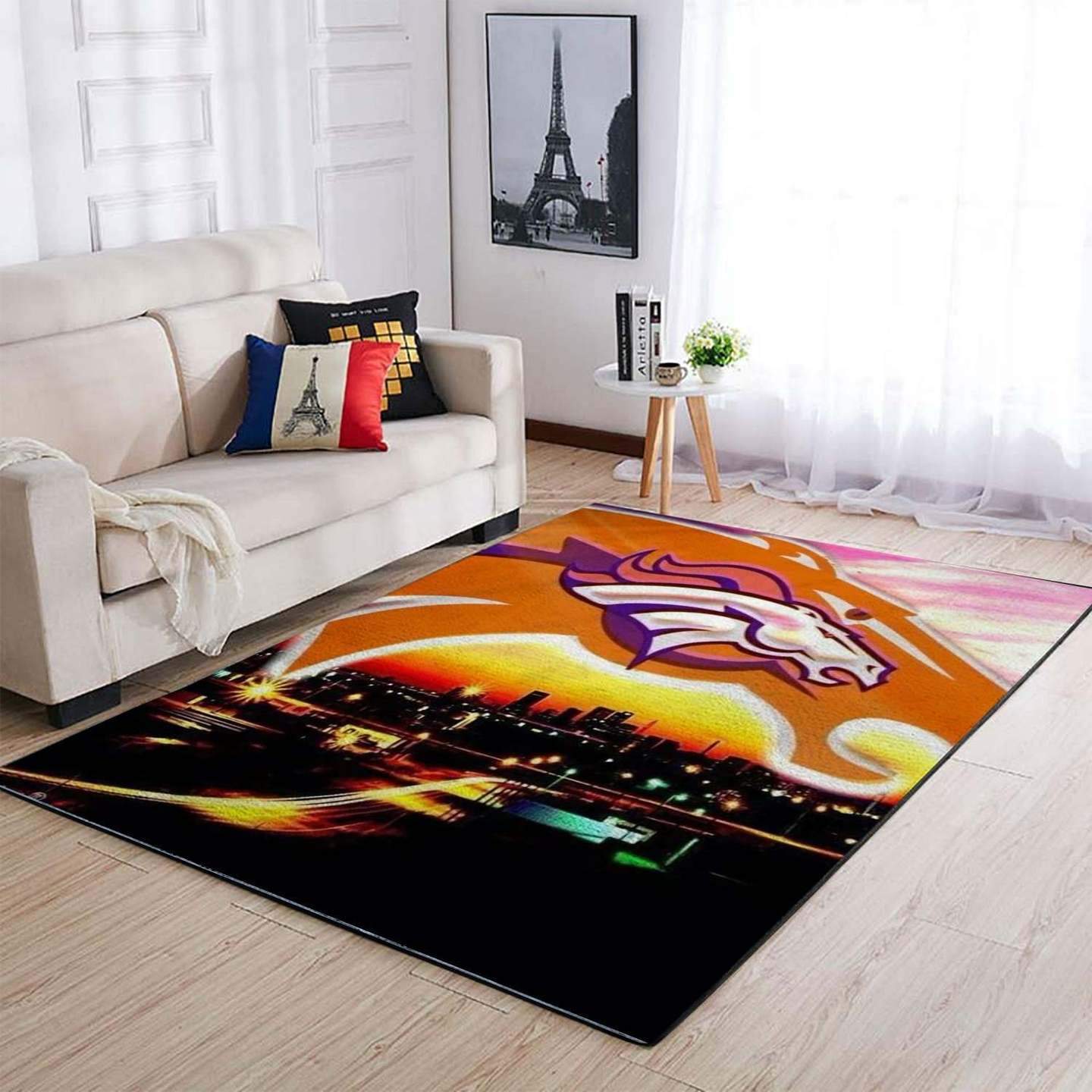 Denver Broncos Logo Area Limited Edition Rectangle Rug