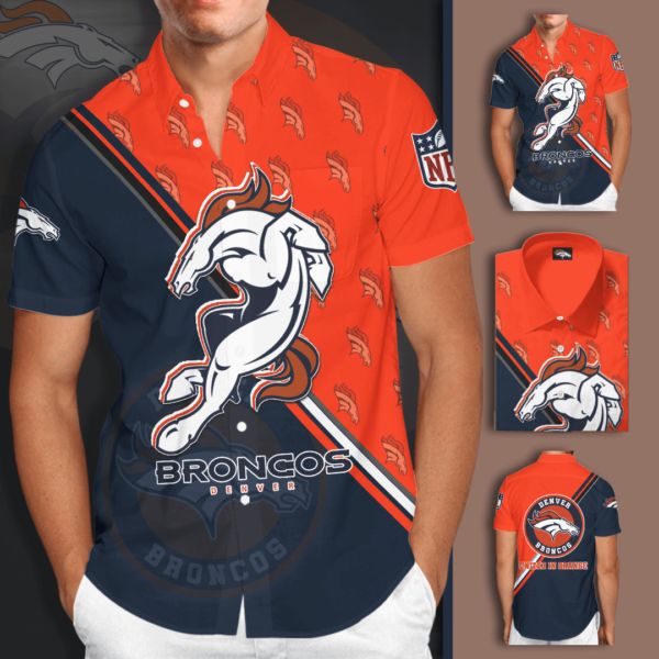 Denver Broncos Logo Hawaiian Shirt