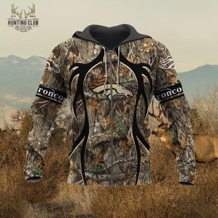 Denver broncos logo jungle printed 3D Hoodie