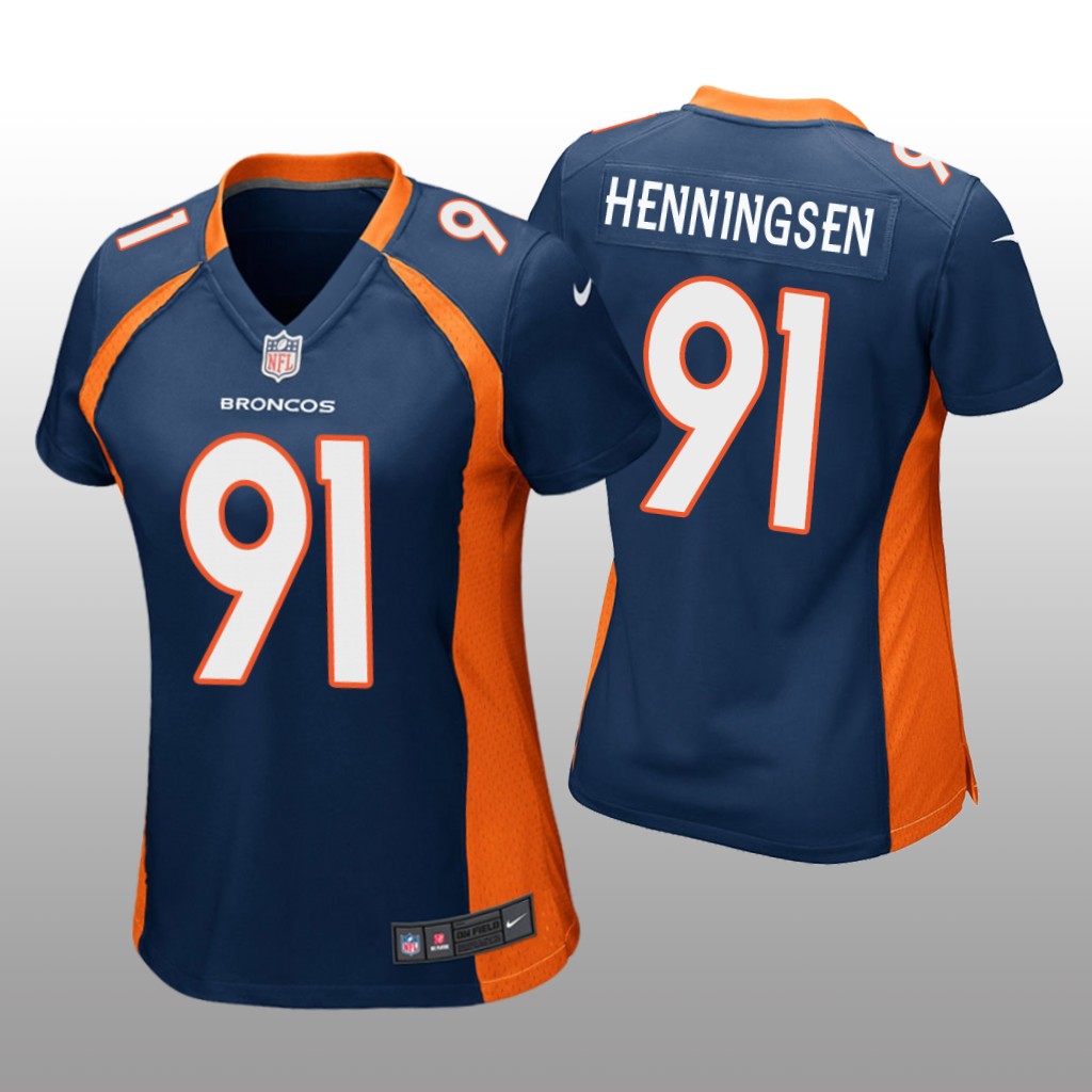 Denver Broncos Matt Henningsen Navy Jersey Game - Women's