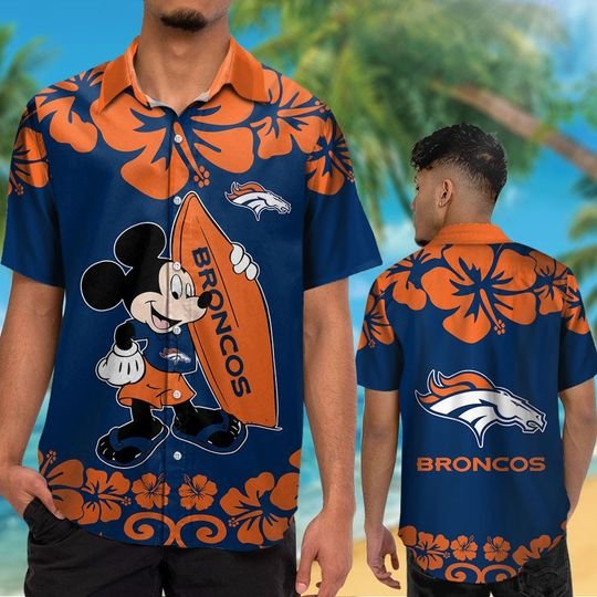 Denver Broncos Mickey Hawaiian Shirt