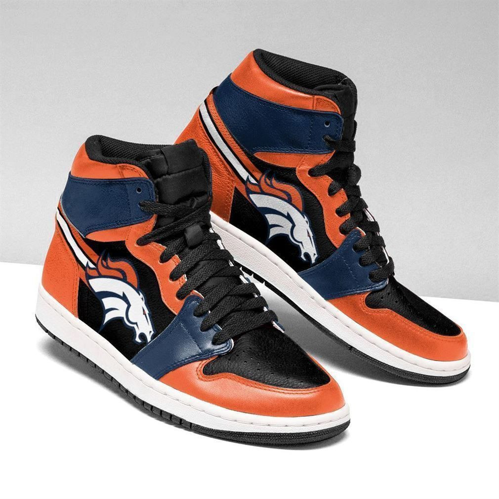 Denver Broncos Nfl Air Sneakers Sneakers Sport High Top Air Jordan Sneaker, Air Jordan Hightop