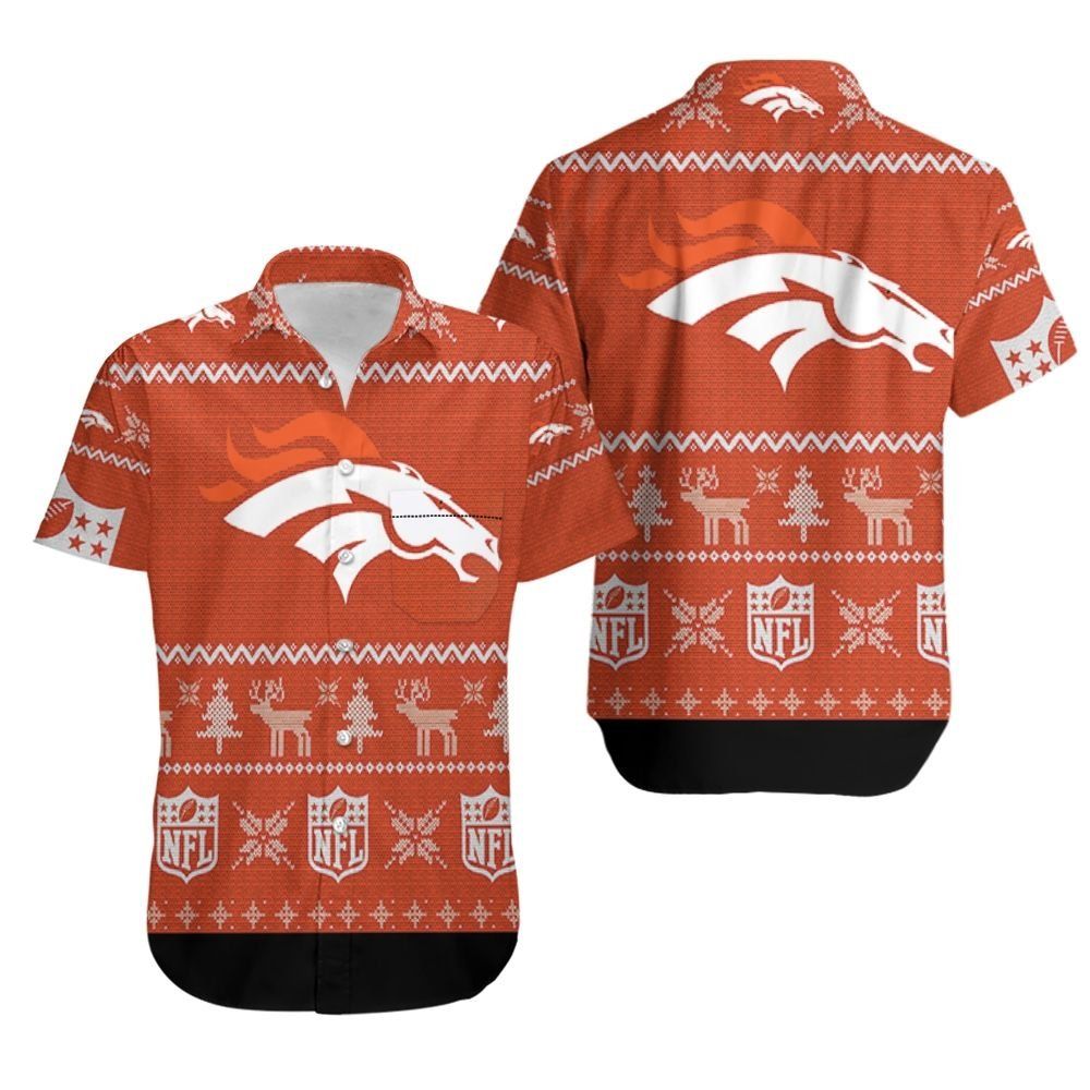 Denver Broncos Nfl Christmas 3D Hawaiian Shirt