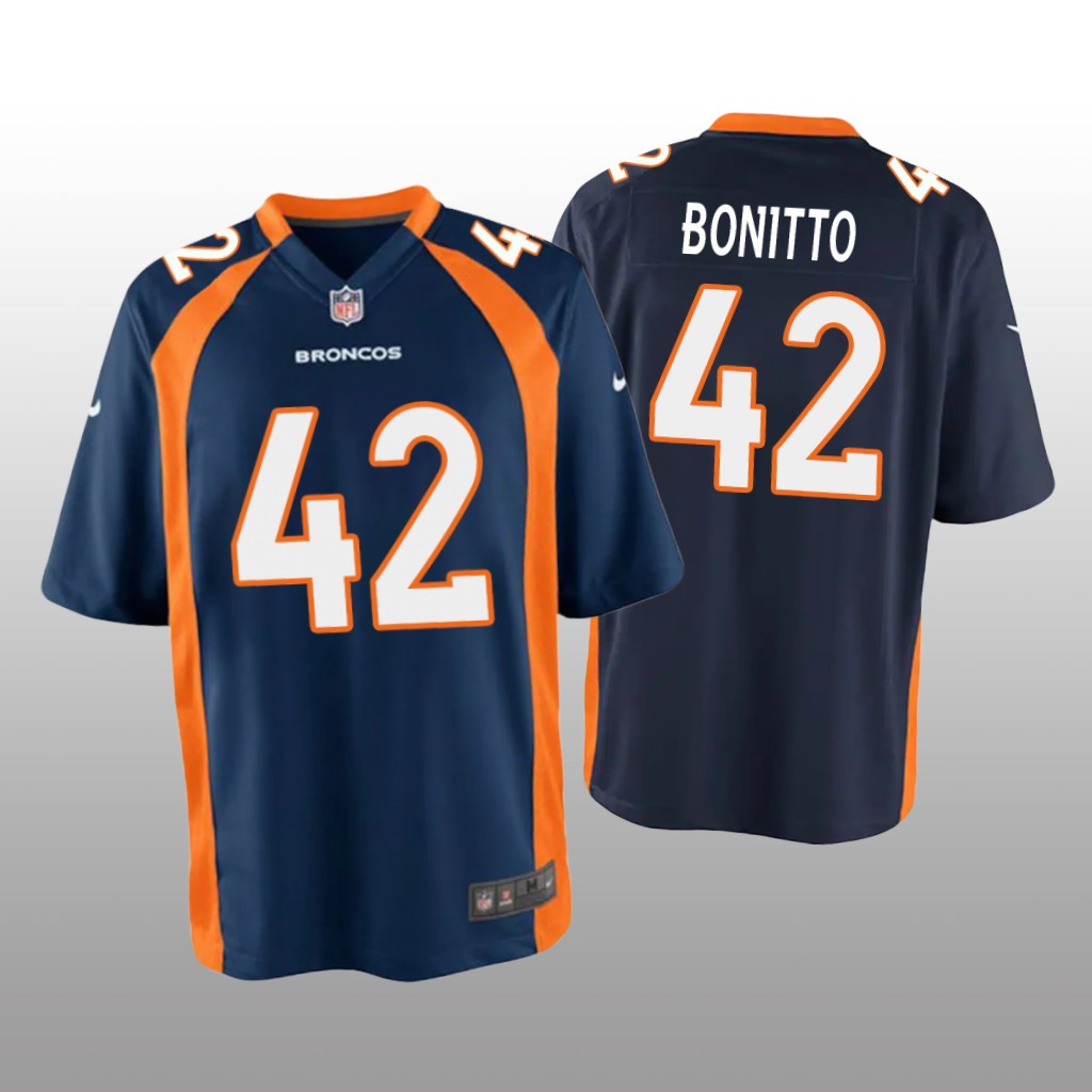 Denver Broncos Nik Bonitto Navy Jersey Game - Youth