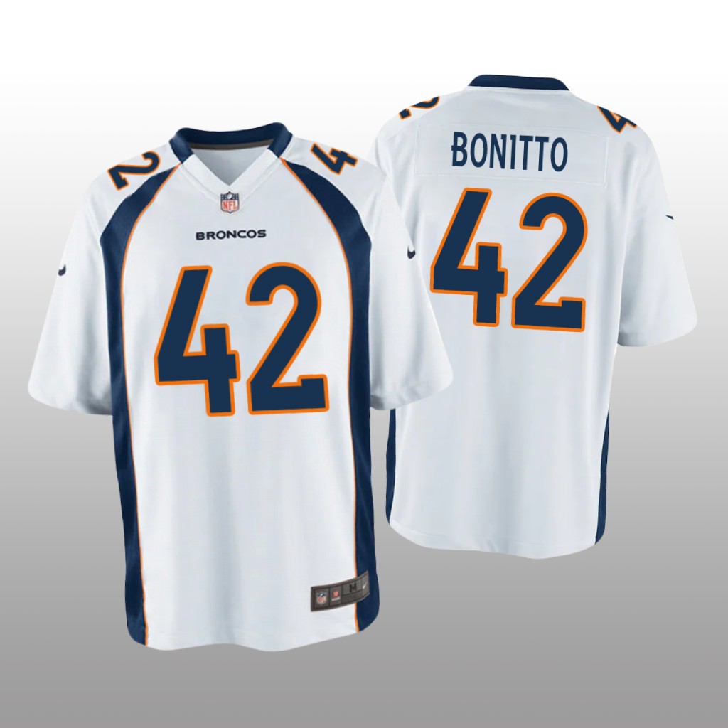 Denver Broncos Nik Bonitto White Jersey Game - Youth