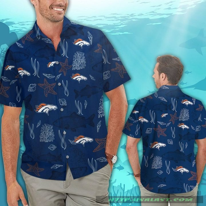Denver Broncos Ocean Fishes Hawaiian Shirt