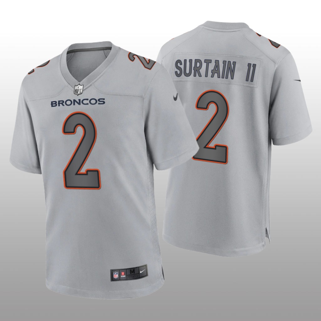 Denver Broncos Patrick Surtain II Gray Jersey Atmosphere Fashion Game - Men's