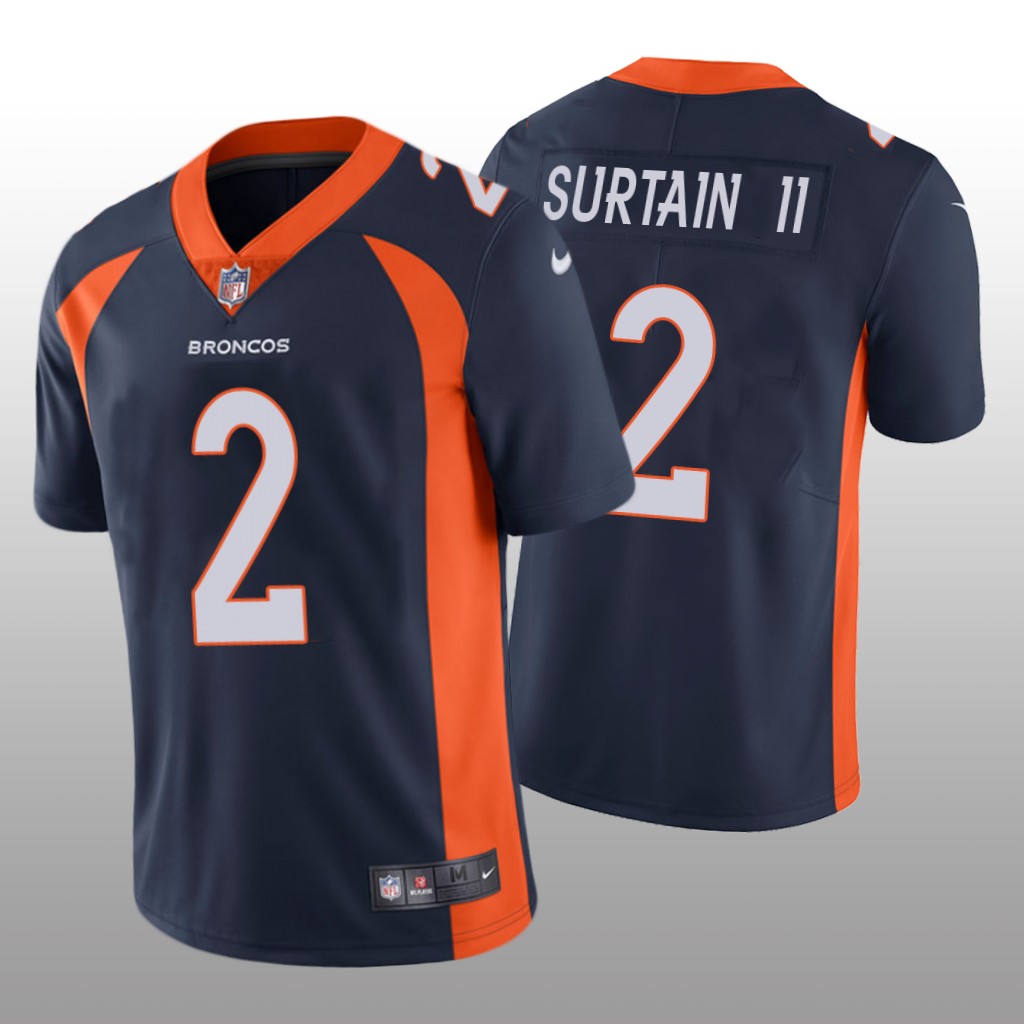Denver Broncos Patrick Surtain II Navy Jersey Vapor Limited Vapor Limited - Men's