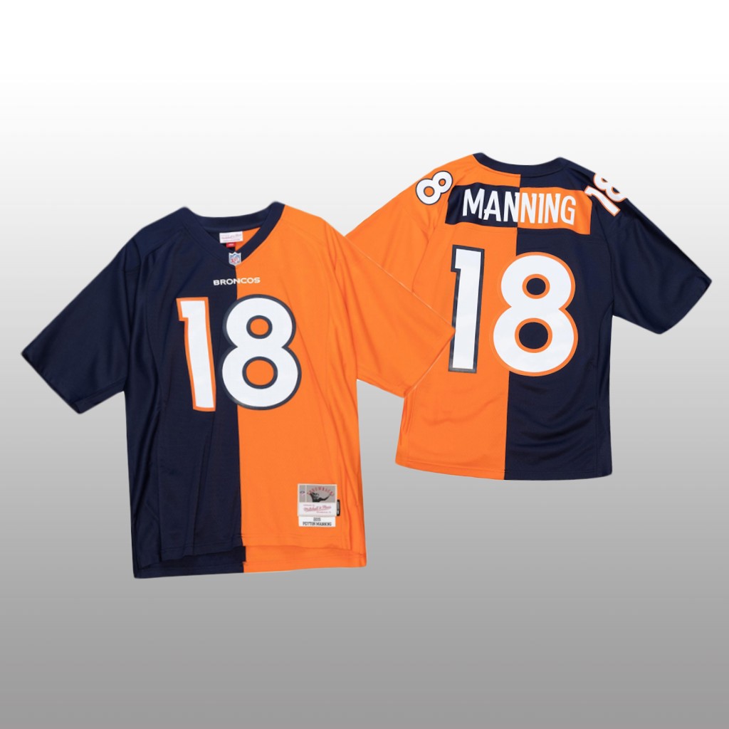 Denver Broncos Peyton Manning Navy Orange 2015 Split Legacy - Men's