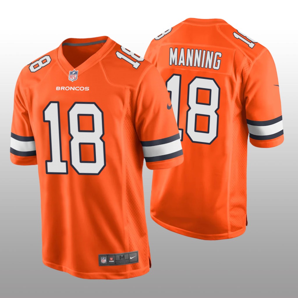 Denver Broncos Peyton Manning Orange Jersey Alternate Game - Men's