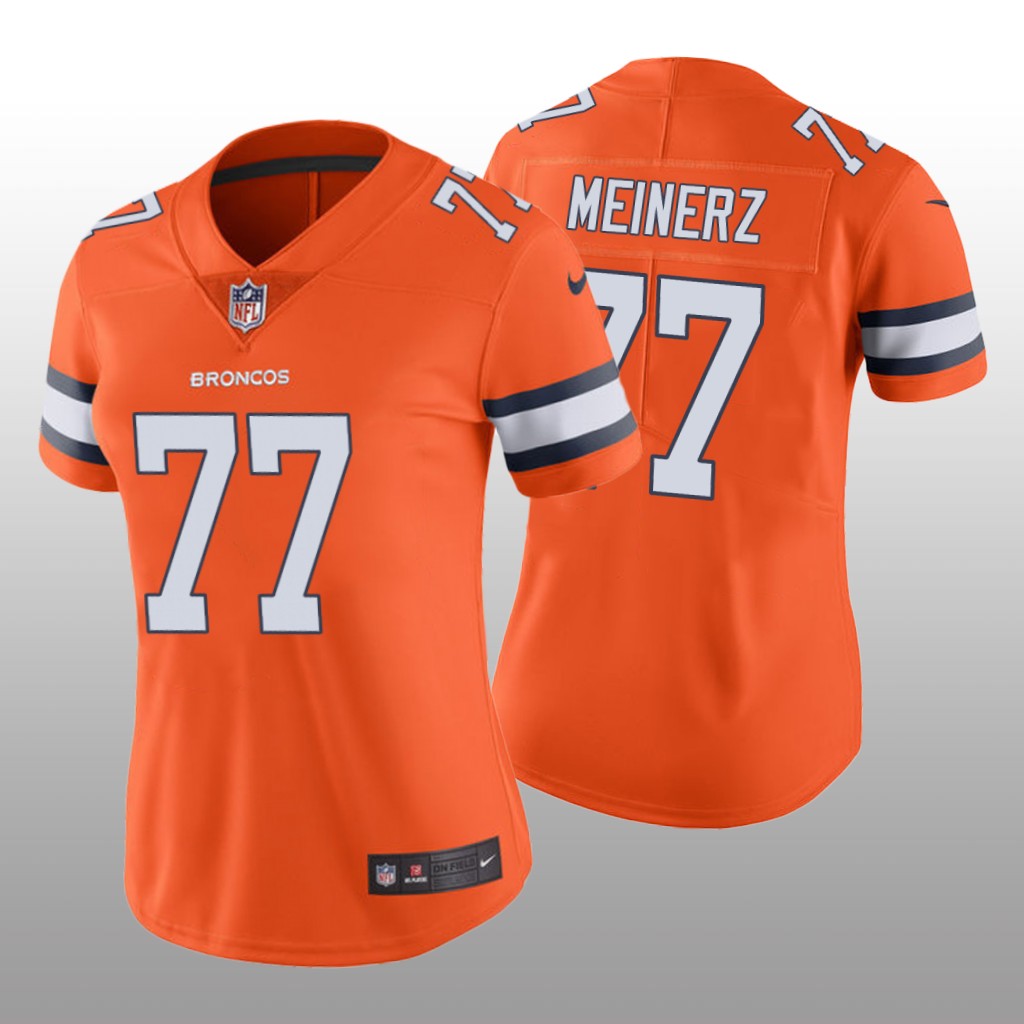 Denver Broncos Quinn Meinerz Orange Jersey Color Rush Limited - Women's