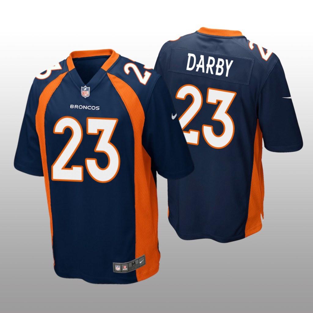 Denver Broncos Ronald Darby Navy Jersey Game - Men's