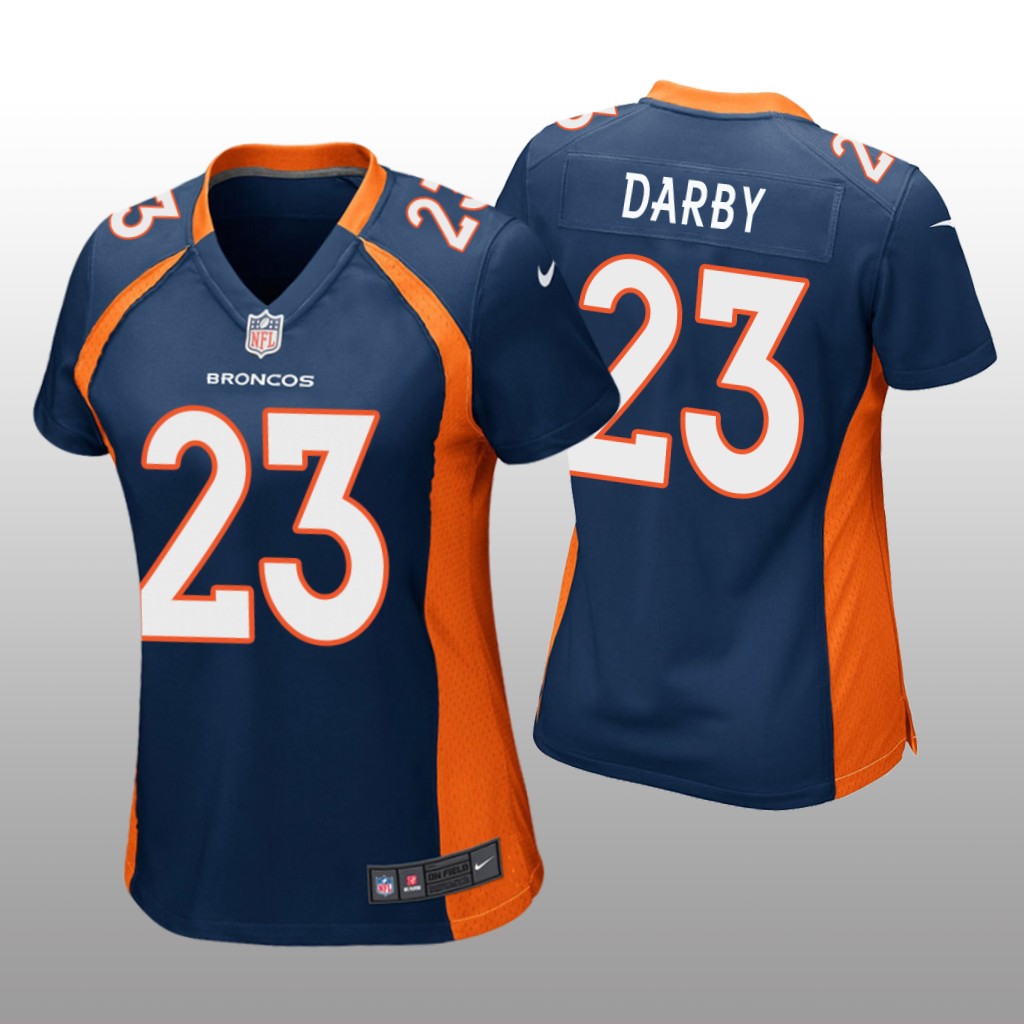 Denver Broncos Ronald Darby Navy Jersey Game - Women's