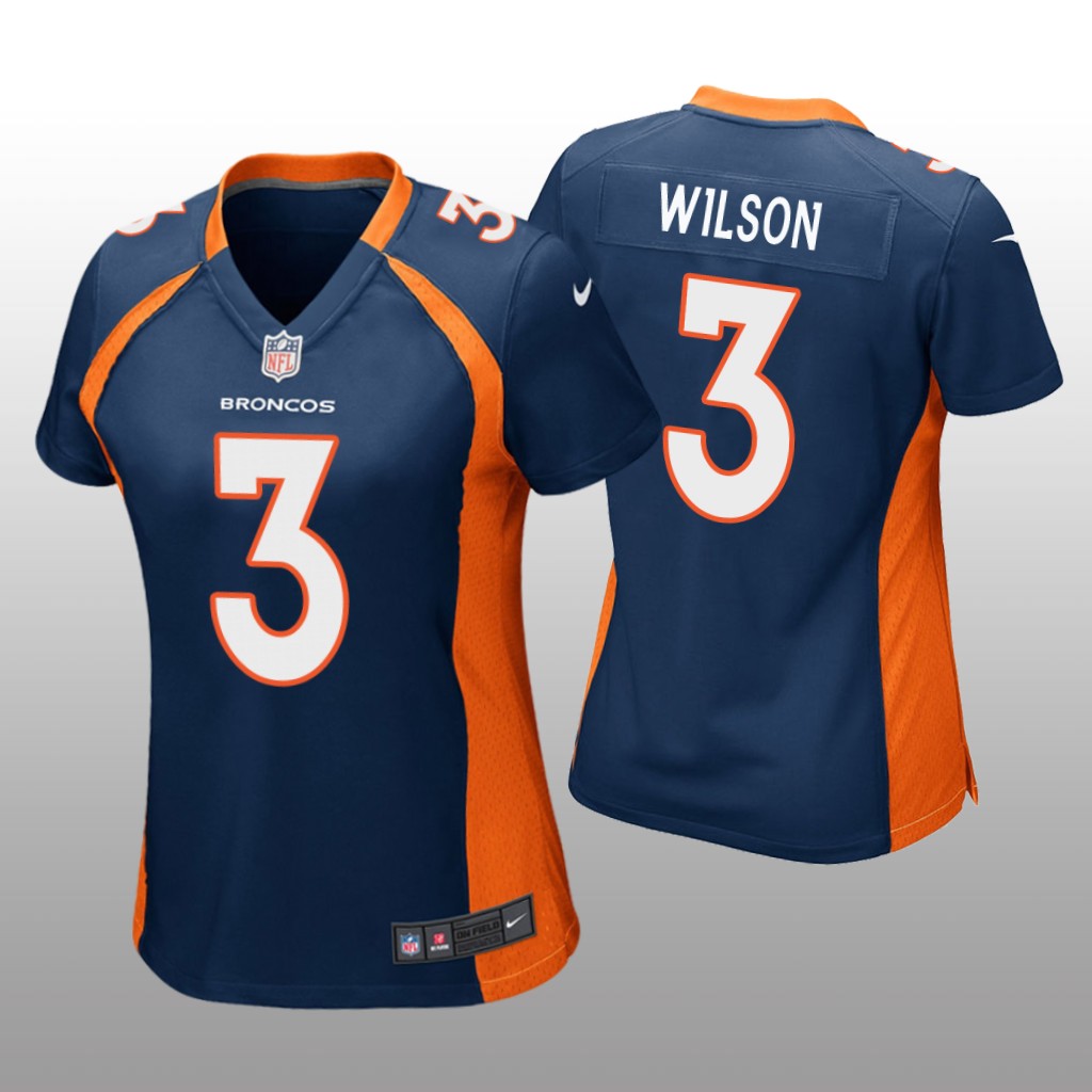 Denver Broncos Russell Wilson Navy Jersey Game - Women's
