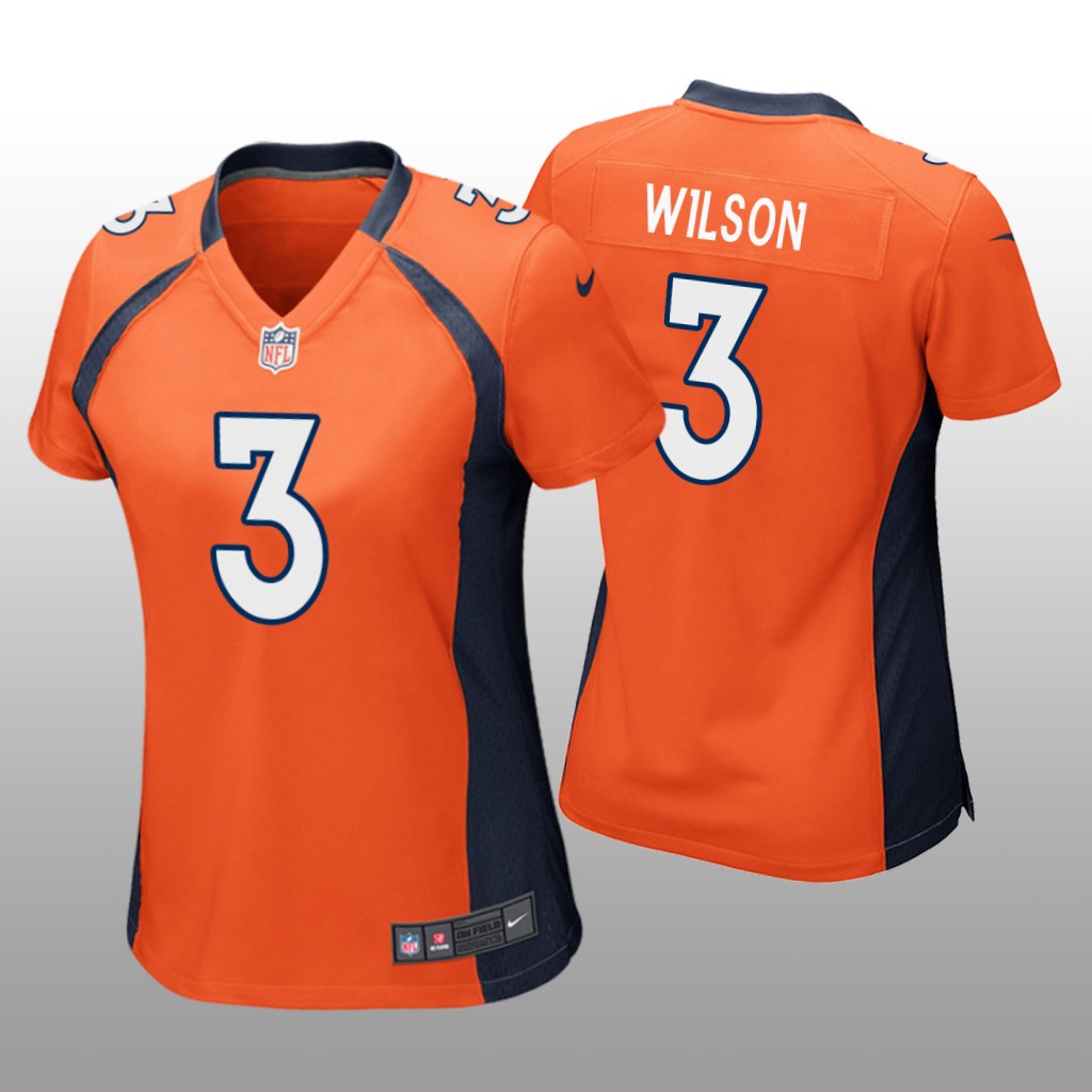 Denver Broncos Russell Wilson Orange Jersey Game - Women's