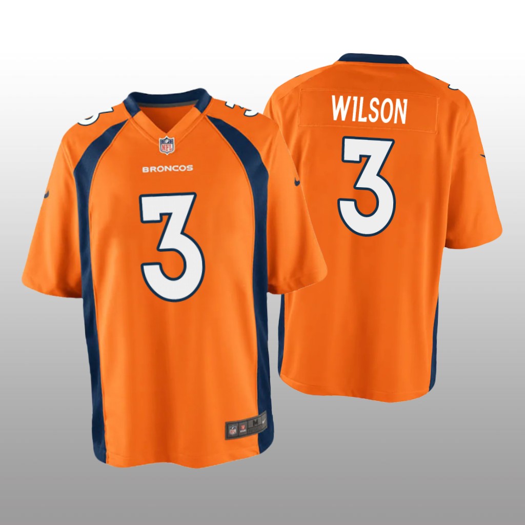 Denver Broncos Russell Wilson Orange Jersey Game - Youth
