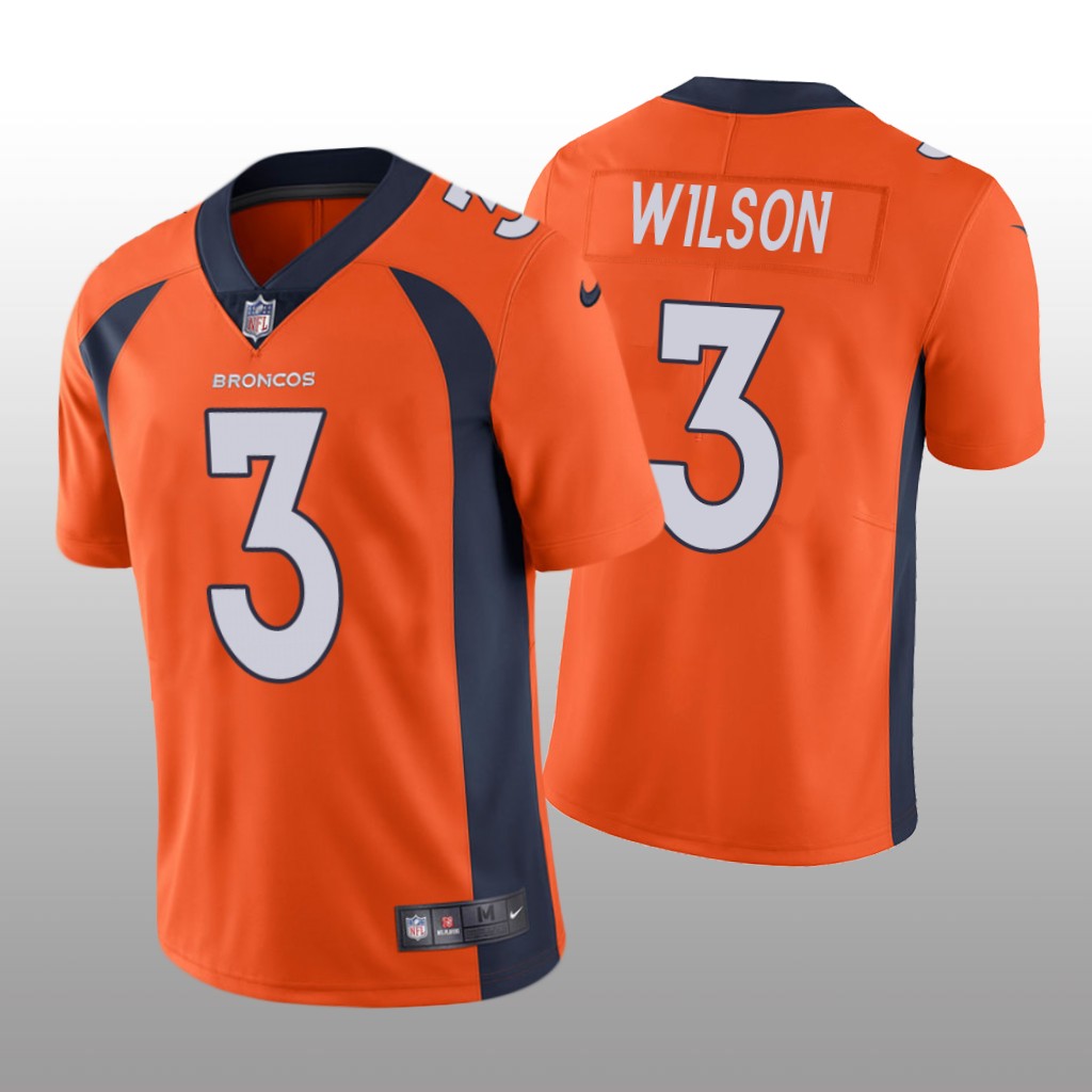 Denver Broncos Russell Wilson Orange Jersey Vapor Limited - Men's
