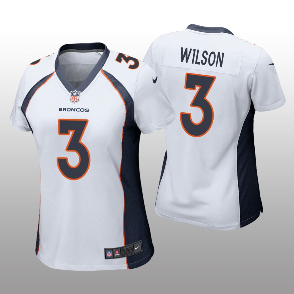 Denver Broncos Russell Wilson White Jersey Game - Women's