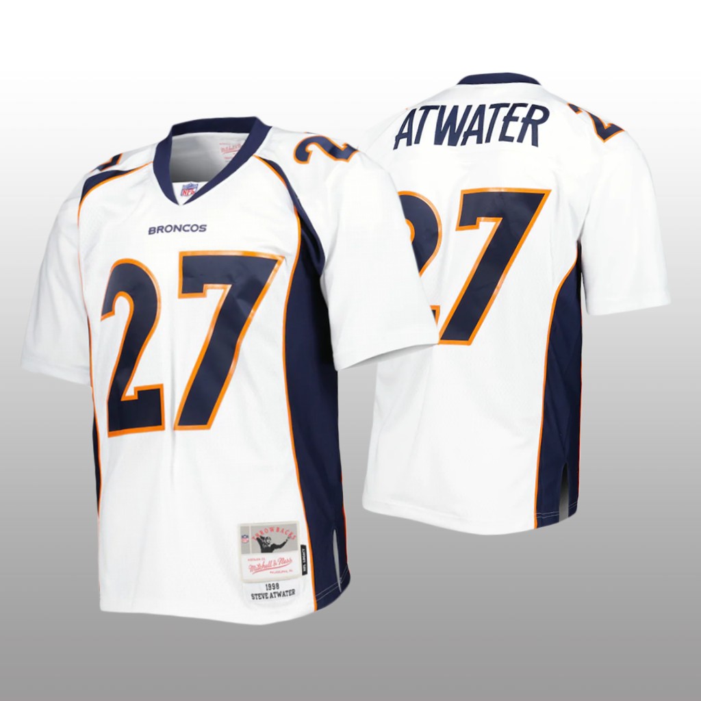 Denver Broncos Steve Atwater White 1998 Legacy - Men's