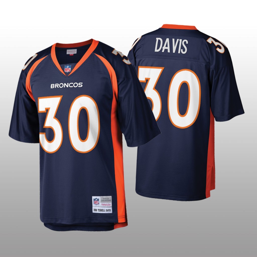 Denver Broncos Terrell Davis Mitchell & Ness Navy Legacy Jersey - Men's