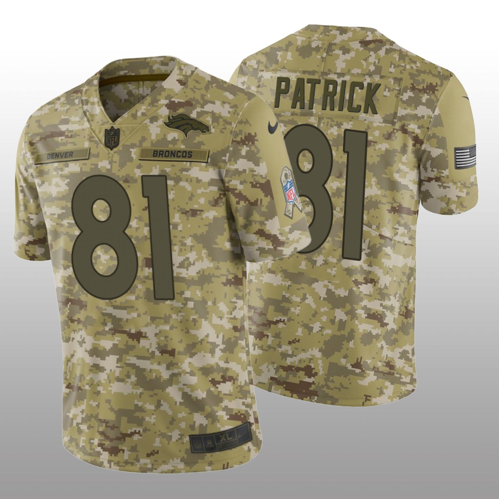 Denver Broncos Tim Patrick #81 Salute to Service Jersey - Camo
