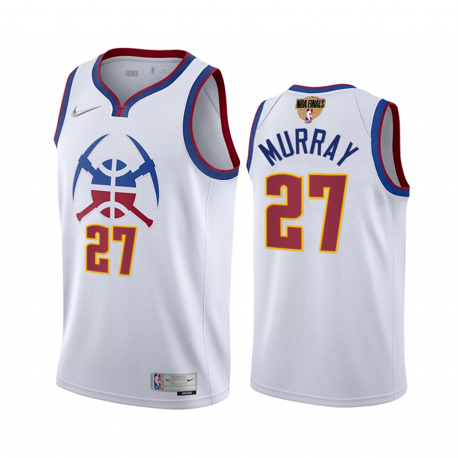 Denver Nuggets #27 Jamal Murray 2021 NBA Playoffs White Jersey