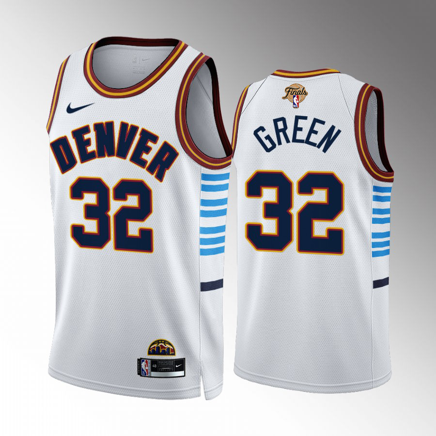 Denver Nuggets #32 Jeff Green White 2023 NBA Finals Patch City Edition Jersey