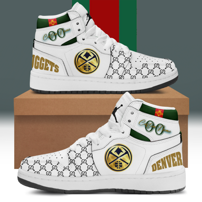 Denver Nuggets Air Jordan 1 Custom Name and Number