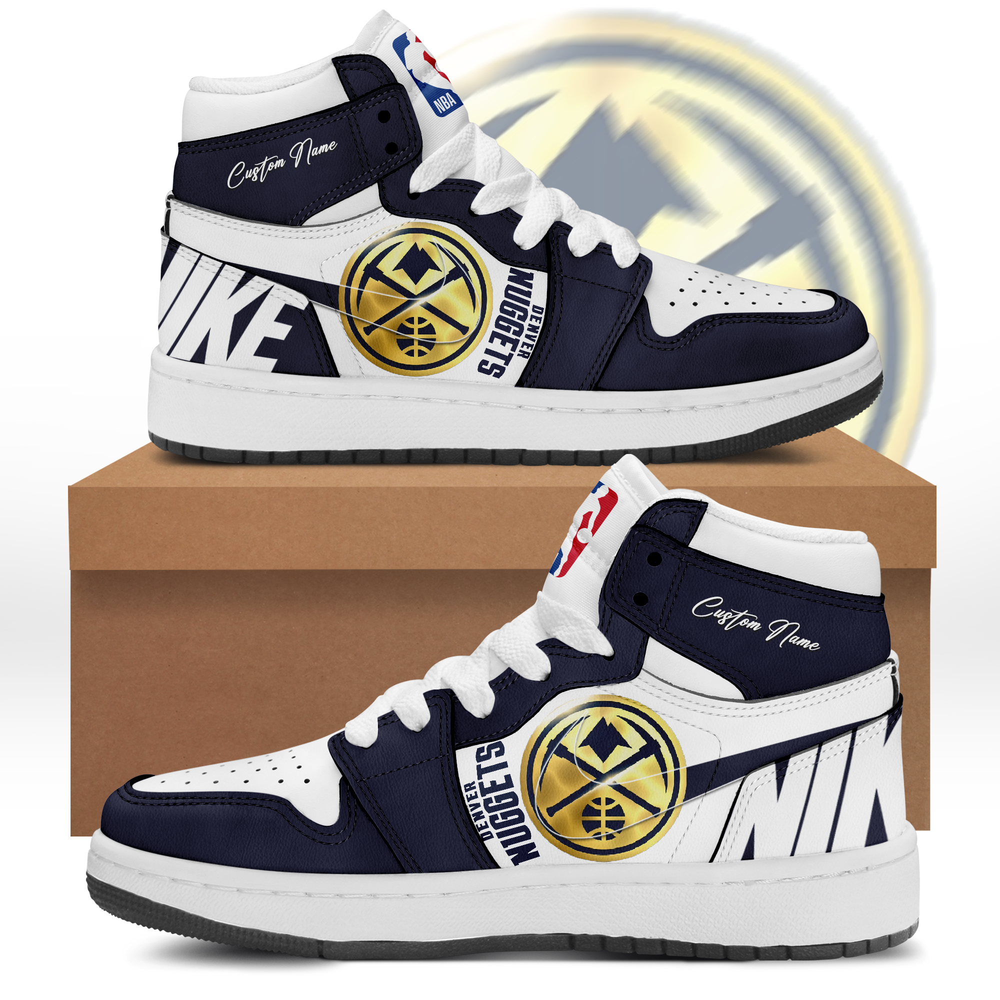 Denver Nuggets AJ1 Custom Name Shoes