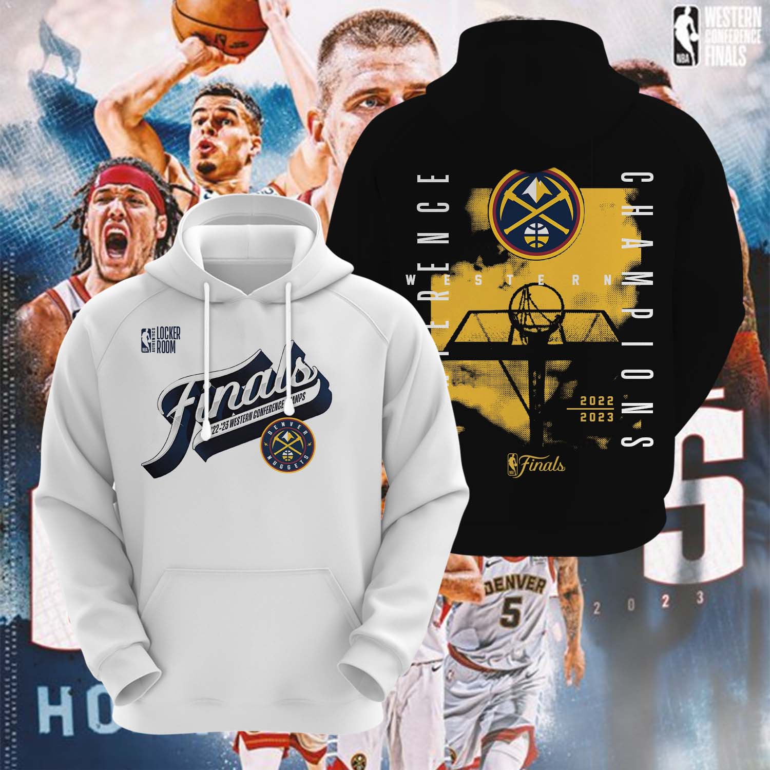 Denver Nuggets Champion 2022-23 hoodie 3D