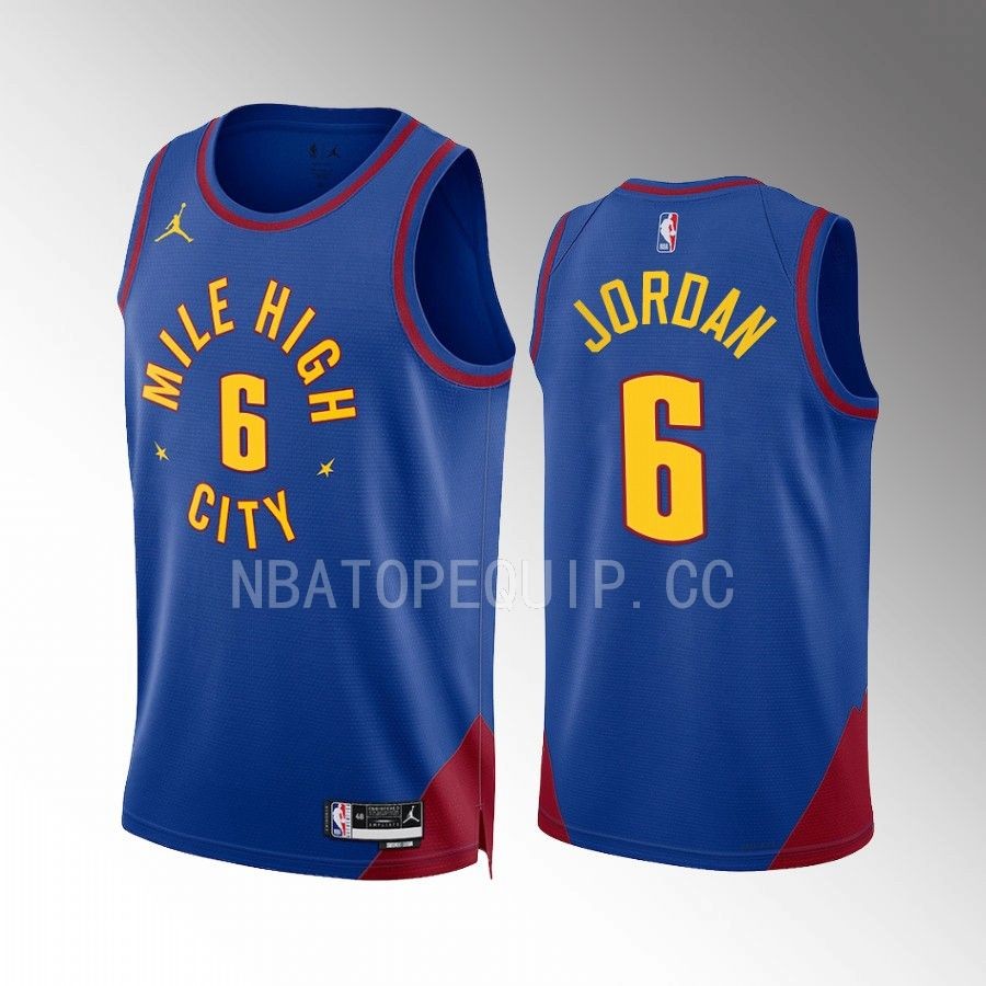 Denver Nuggets DeAndre Jordan 2022-23 Statement Edition Blue #6 Jersey Mile High City
