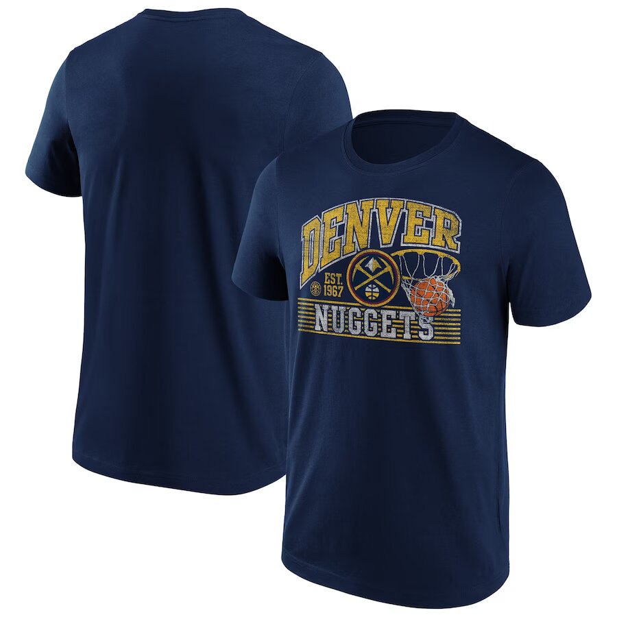 Denver Nuggets Fanatics Branded Vintage Vibe Graphic T-Shirt – Mens