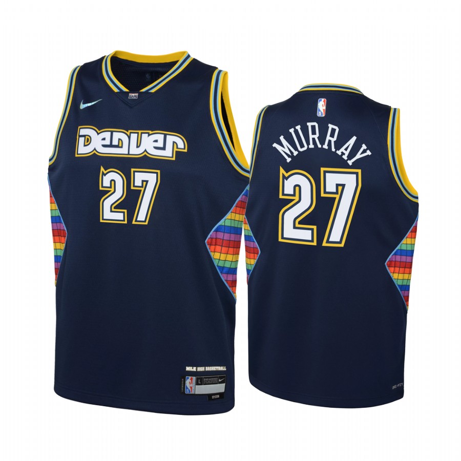 Denver Nuggets Jamal Murray City Edition Blue Youth Jersey NBA 75th Season #27
