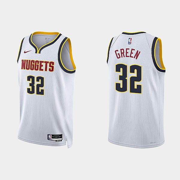 Denver Nuggets Jeff Green 32 2022-23 Association Edition White Men Stitched Jersey Swingman