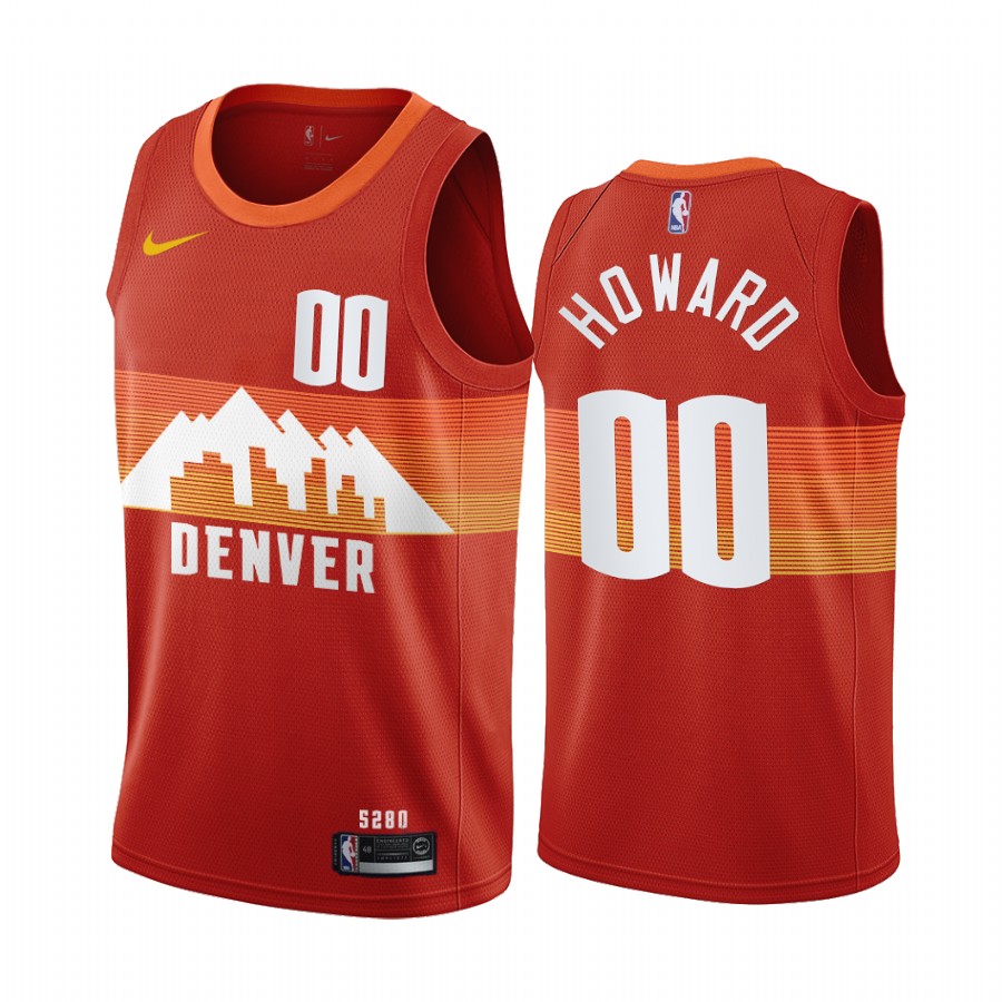 Denver Nuggets Markus Howard #00 Red 2020-21 City Jersey