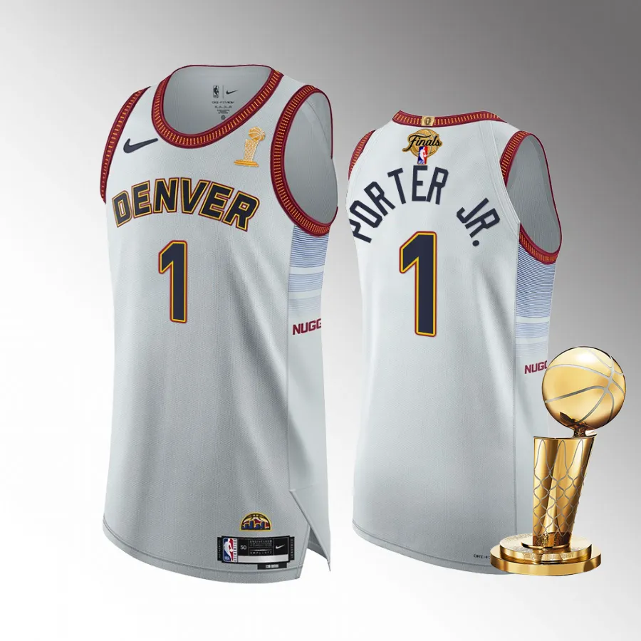 Denver Nuggets Michael Porter Jr. 2023 NBA Finals Champions White Jersey