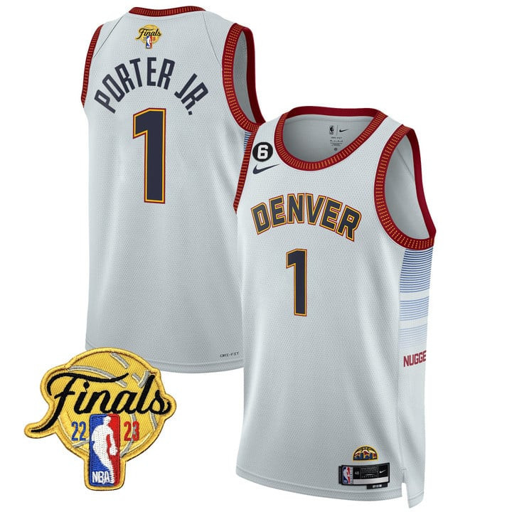 Denver Nuggets Michael Porter Jr. NBA Finals Patch Collection City Edition Jersey - All Stitched