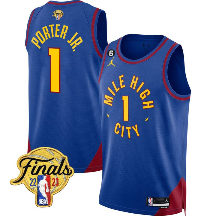 Denver Nuggets Michael Porter Jr. NBA Finals Patch Collection Statement Edition Jersey - All Stitched