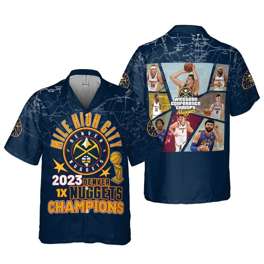 DENVER NUGGETS NBA CHAMPIONS 3D HAWAIIAN SHIRT