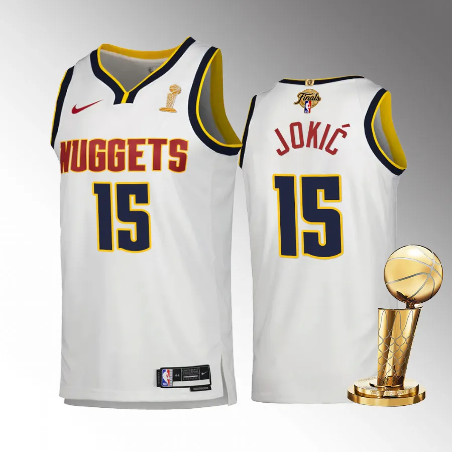 Denver Nuggets Nikola Jokic 2023 NBA Finals Champions Jersey White #15 Association