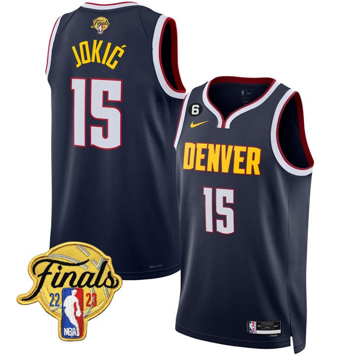 Denver Nuggets Nikola Jokic NBA Finals Patch Collection Icon Edition Jersey - All Stitched