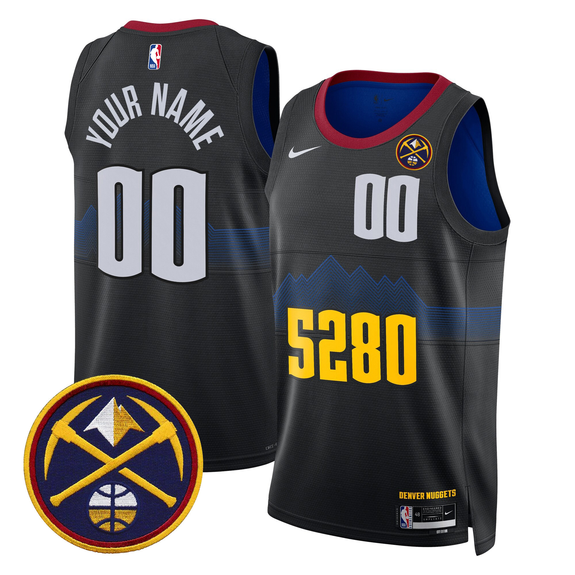 Denver Nuggets Swingman Custom 5280 City Jersey - All Stitched