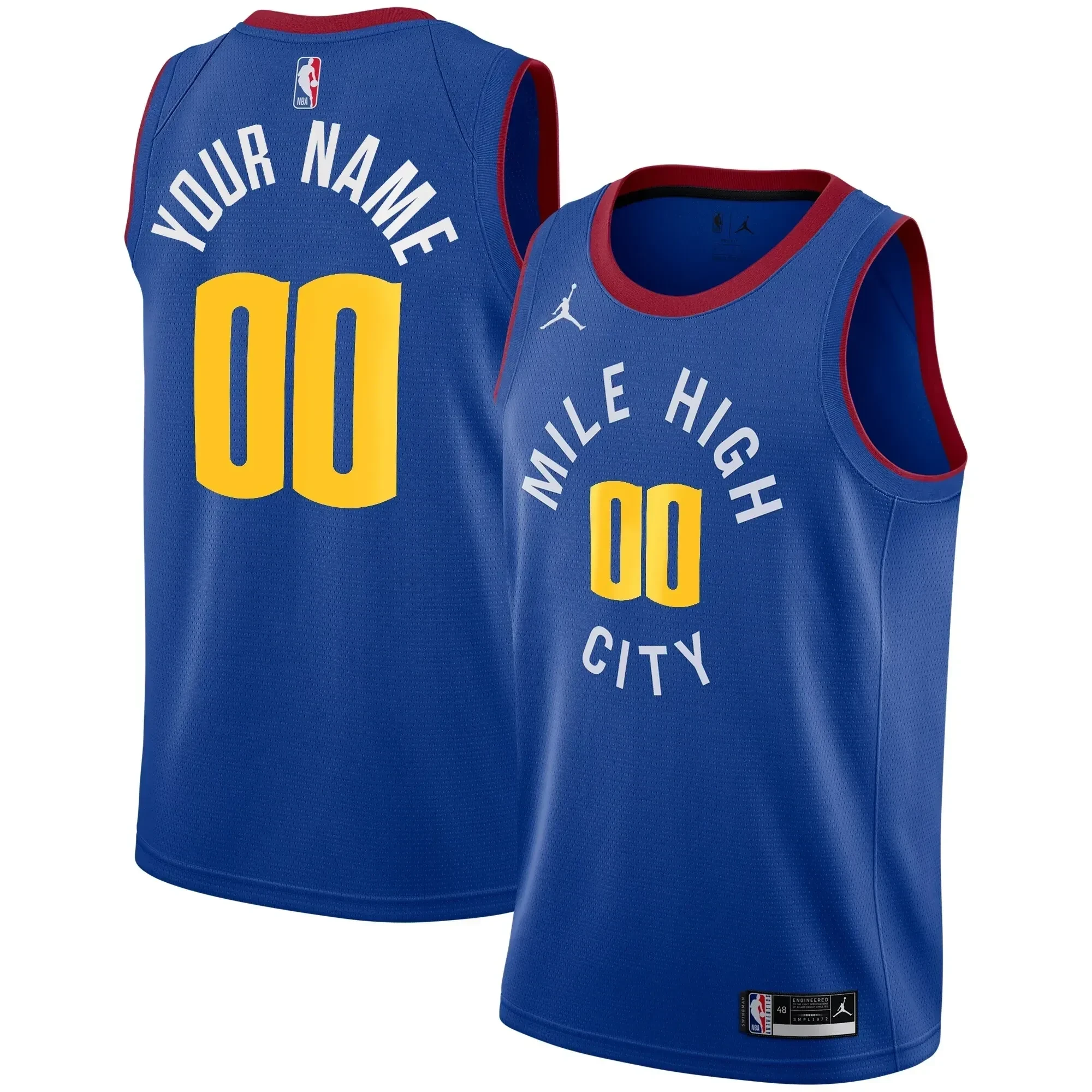 Denver Nuggets Swingman Custom Jersey – Statement Edition – Blue